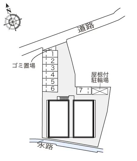 ★手数料０円★交野市倉治６丁目　月極駐車場（LP）